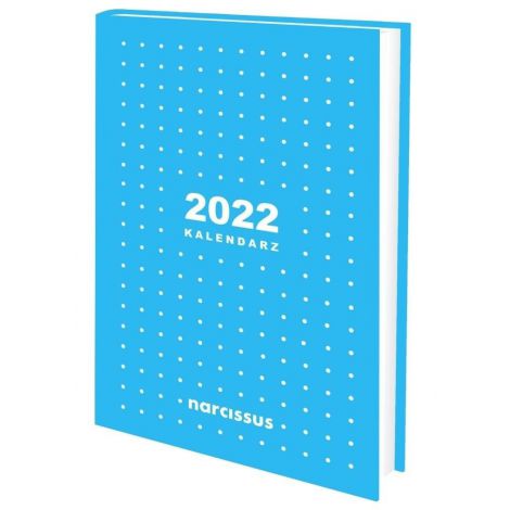 2024 Kalendarz Narcissus Tygodniowy Kropki A5, Niebieski